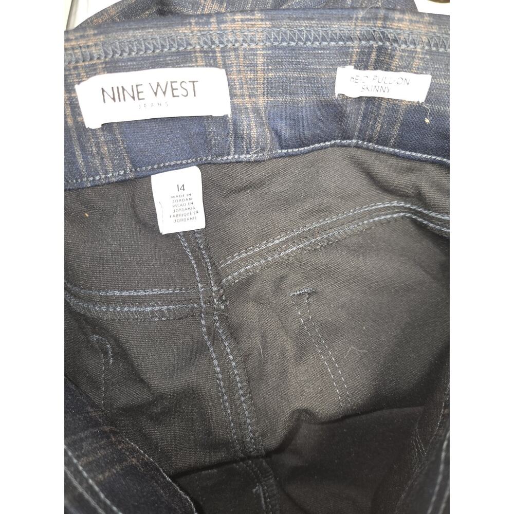 Nine West Ponte Heidi Pants Size 14 Womens Plaid - Picture 8 of 10